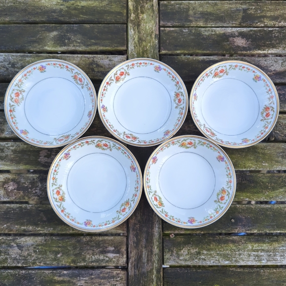 Rare! Set of 5 Haviland France Limoges Small Porcelain Finger Dishes - Picture 1 of 7